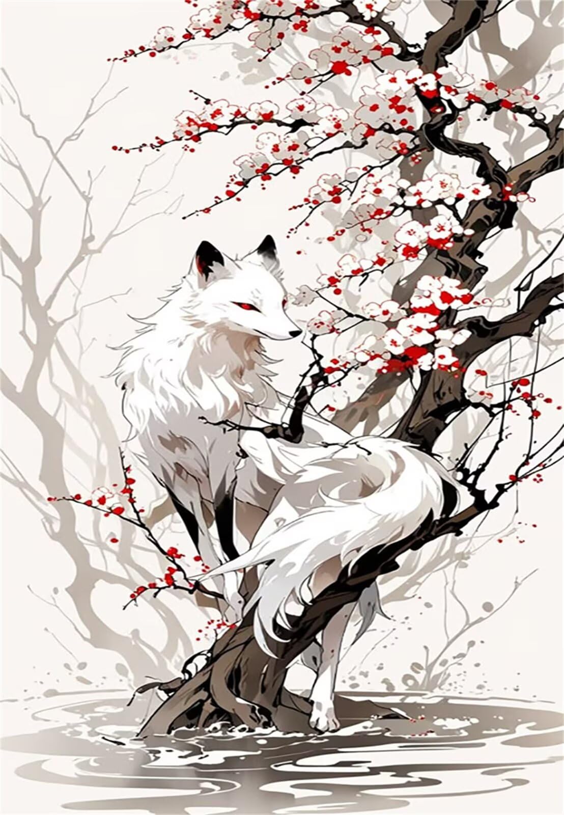 Puzzle 5000 Pezzi per Adulti, Volpi Animali Fiori, Rompicapo Classico per Passatempo e Relax, Splendida Decorazione per Pareti e Idea Regalo