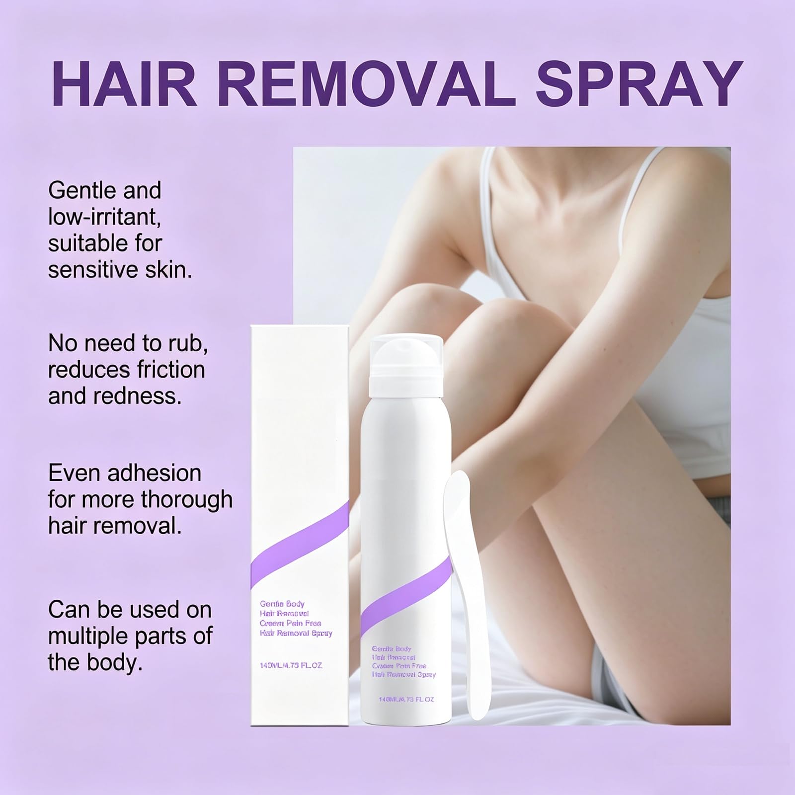Haarentfernungsspray, Indolore Bikini-Haarentfernungsspray, Haarentfernungscreme Per Pelli Sensibili, Haarentfernungscreme Per Spazi Privati (5pcs)
