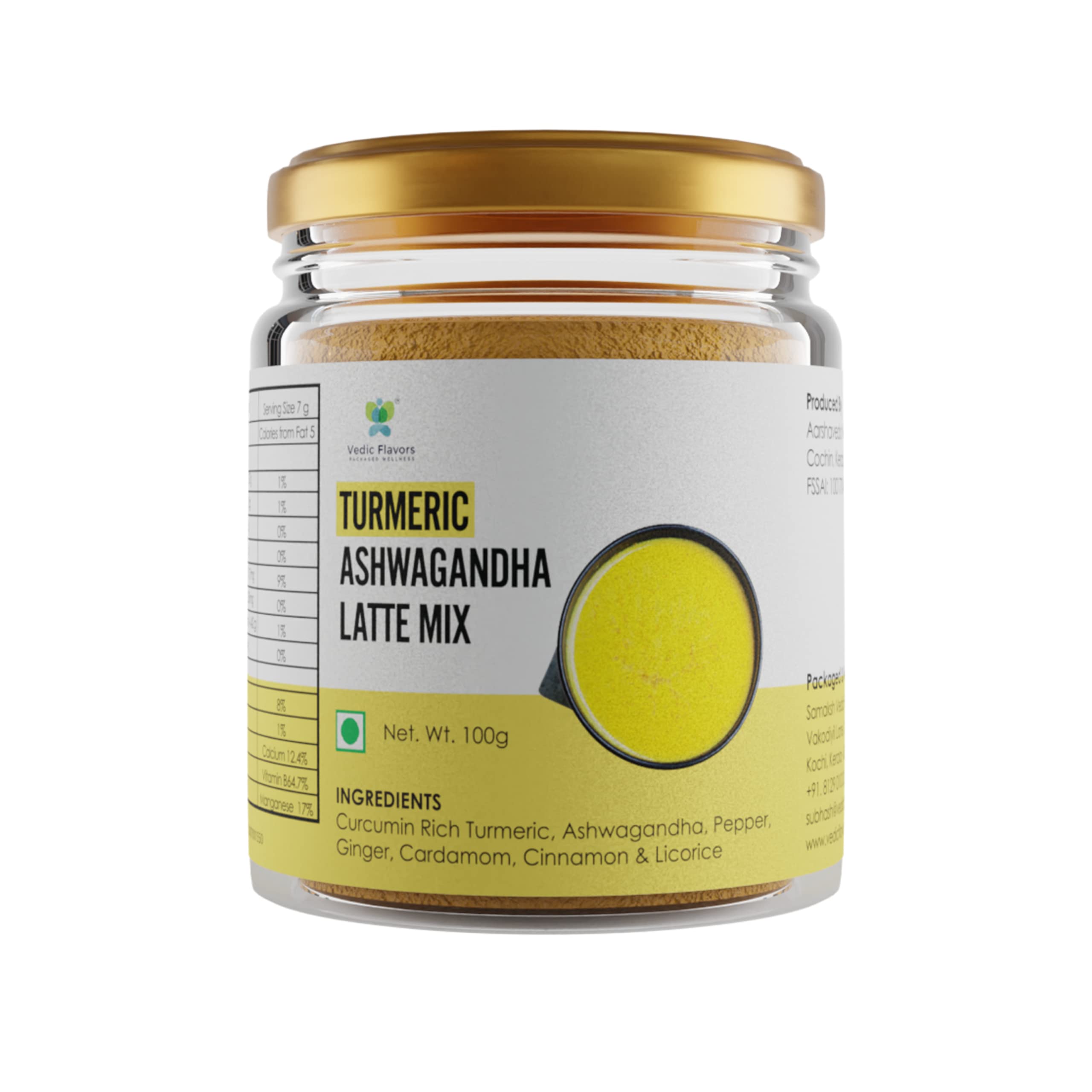 Vedic Flavors Turmeric Ashwagandha Latte Mix,100 gm/Ashwagandha Herbal Tea for Immunity & Stress Relief/Haldi Doodh Mix with Ashwagandha/Golden Milk Mix (B09SX371XX) Amazon Price History, Amazon Price Tracker