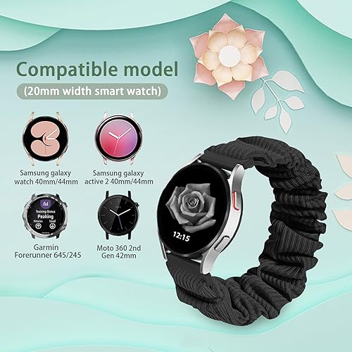 Miniatura 9 de Compatible con Samsung Galaxy Watch 7654Active 2FE - 1.575 pulgadas1.732 pulgadas, correa de liberación rápida de 0.787 pulgadas, correas elásticas