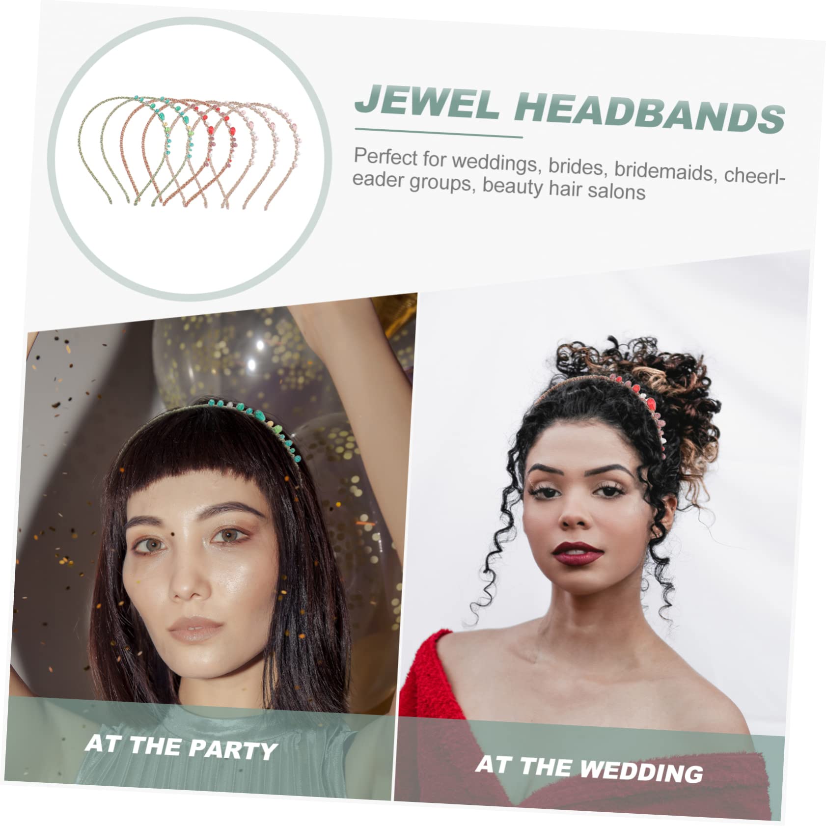 Housoutil 21pezzi Cerchietti Brillanti Per Ragazze e Donne Accessori Eleganti Per Eventi e Feste Per Matrimonio e Acconciature Alla Moda