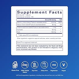 Pure Encapsulations Ester-C & Flavonoids - Vitamin C Supplement for Antioxidants - Immune & Vascular Support* with Calcium & Rutin - Gentle on Digestion - Vegan & Non-GMO - 180 Capsules