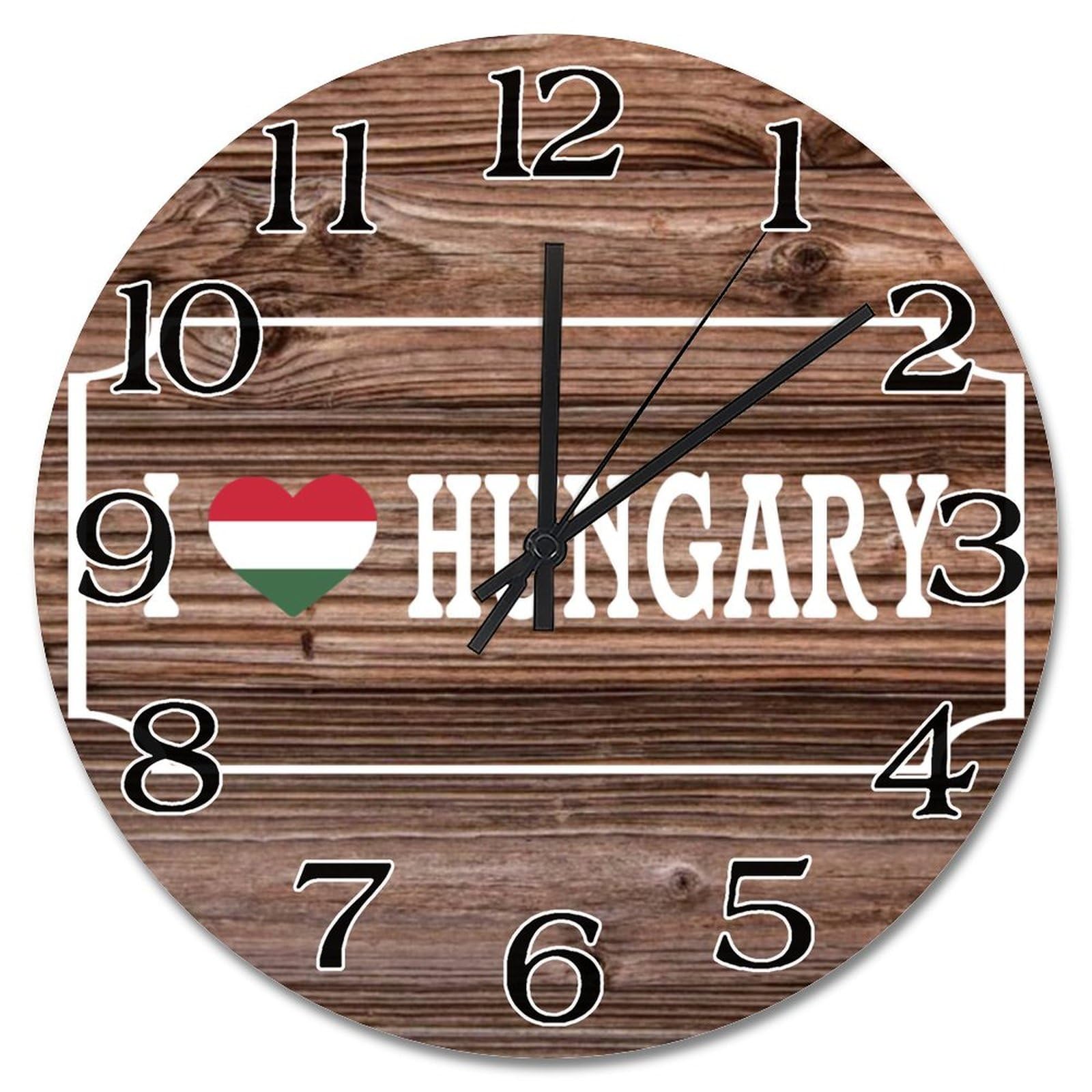 Horloge murale en bois Hongrie le cadeau idéal pour expatriés