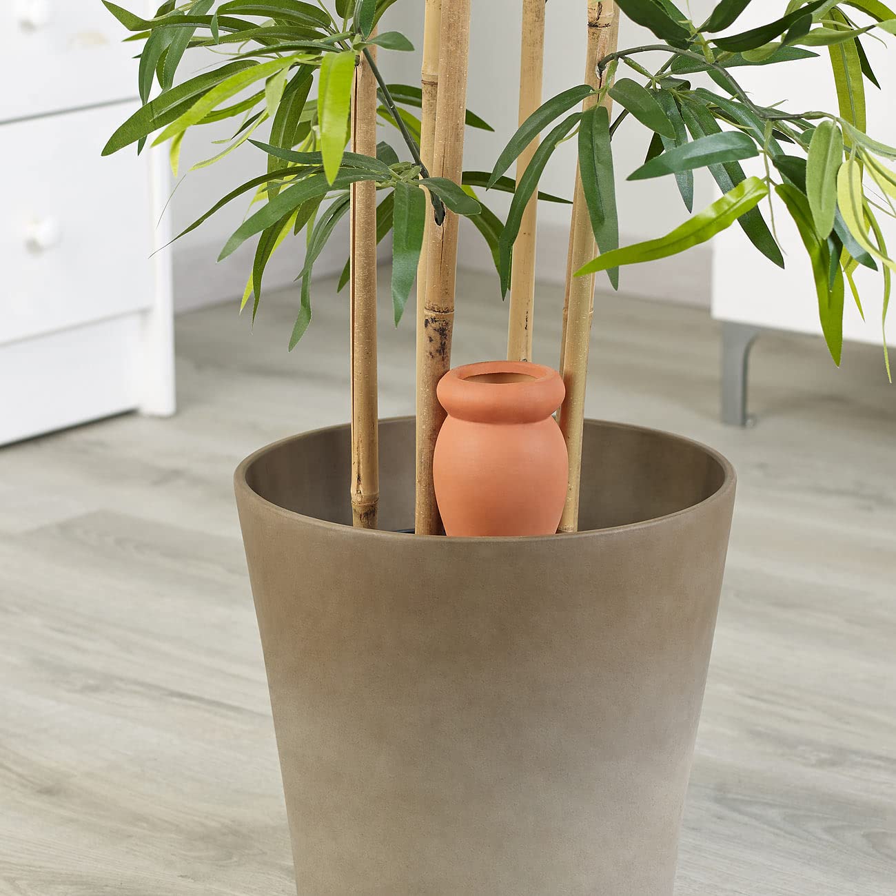 Royal Gardineer Wasserspender Pflanzen: 6er-Set 2in1-Terracotta-Wasserspender für Topfpflanzen (Blumentopf, Blumen, Olla)