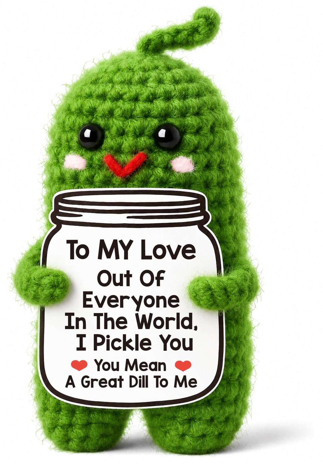 Gifts for Him Her Girlfriend Boyfriend Women Men Handmade Crochet Pickle | Anniversary Birthday Gifts for Women Men to My Love Wedding Romantic Gift for Wife Husband Couples I Love You Gifts
