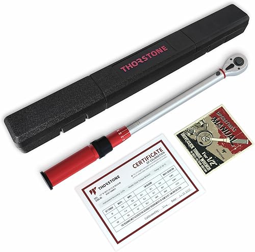 Thorstone Llave dinamométrica de 12, 10-150 FT-LB13.6  203.5 Nm Llave dinamométrica de 90 dientes de engranaje, básculas de doble rango de doble