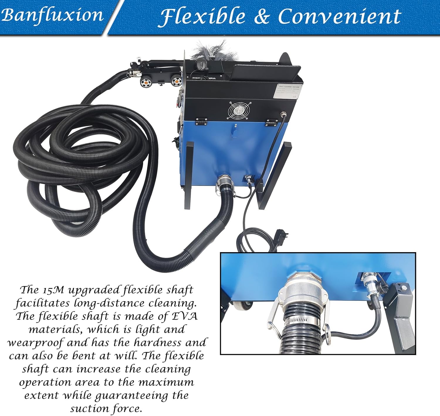 Air Duct Cleaning Robot 2800W with 10" LCD Monitor, Sweeping & Suction Combo for 9.84"-31.5" HVAC Ducts, Pipe Cleaning Machine w/ 1080P Dual Cameras & LED Lights, 110V/220V w/Transformer
