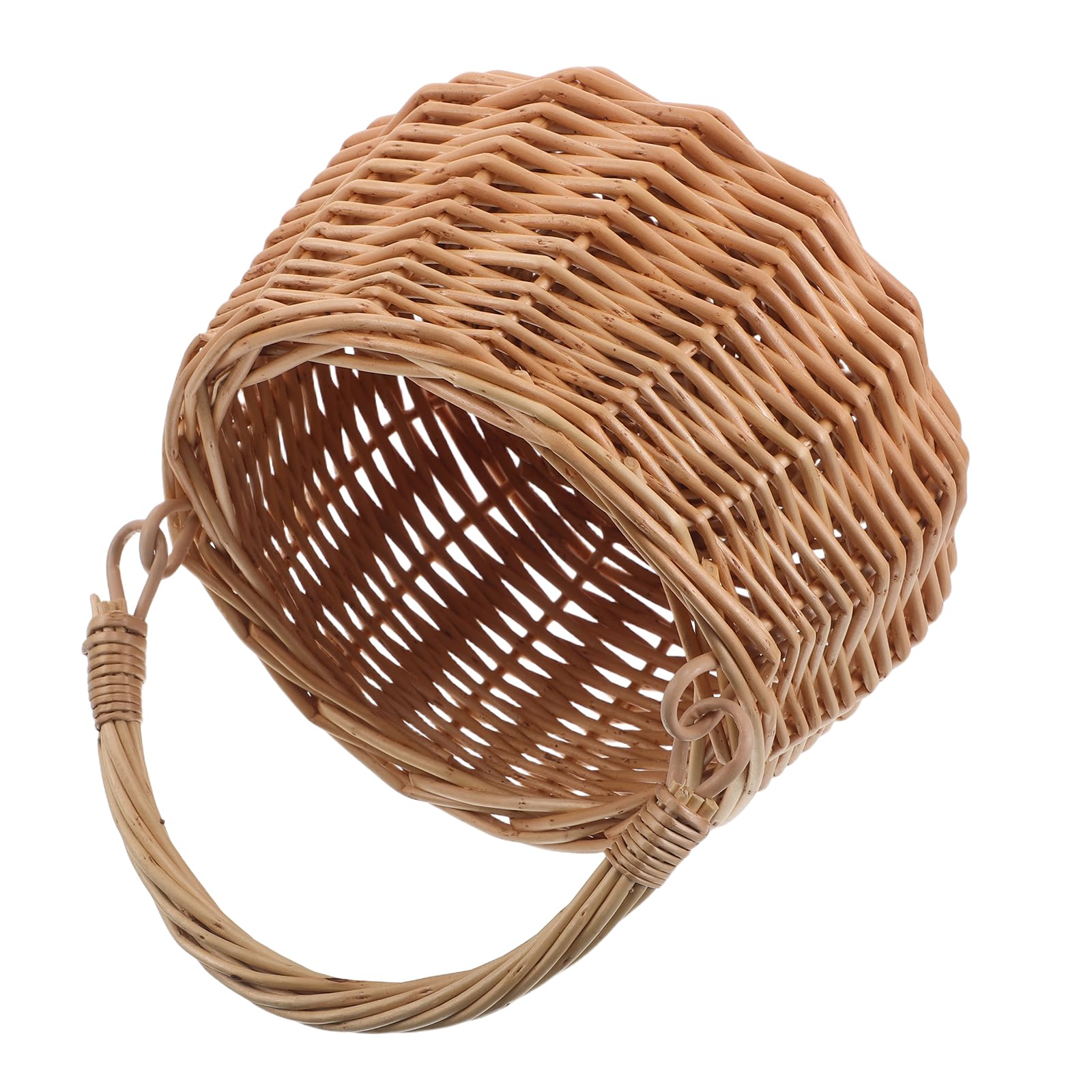 Panier pique-nique rotin tressé de grande capacité avec anse