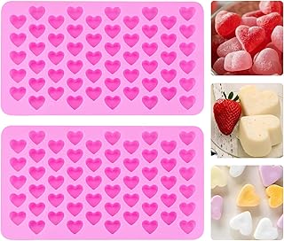 2 Packs Heart Shaped Molds for Making, Heart-Shaped Cocolate Mold Silicone Mold Non-stick Food Grade Silicone Chocolate Bomb and Jelly