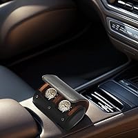 Vista 7 de 2Slots - Caja de viaje de cuero para reloj, hecha a mano, para hombres y mujeres, color negro