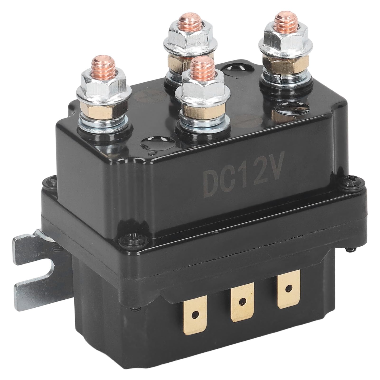 Relé de Cabrestante Industrial de 12V y 250A, Interruptor de Contactor de relé de Control Remoto para Cabrestante de ATV UTV de 2000 a 5000lbs con 6 Tapas Protectoras Ovsor