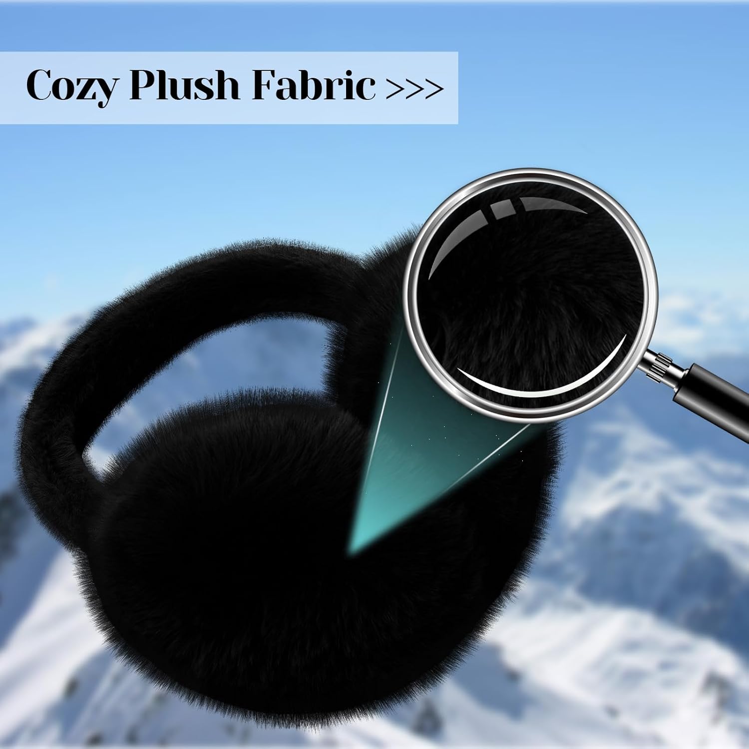 Winter Ear Muffs Faux Fur Earmuffs Cute Fuzzy Foldable Outdoor Ear Warmers for Women Girls - Image 4