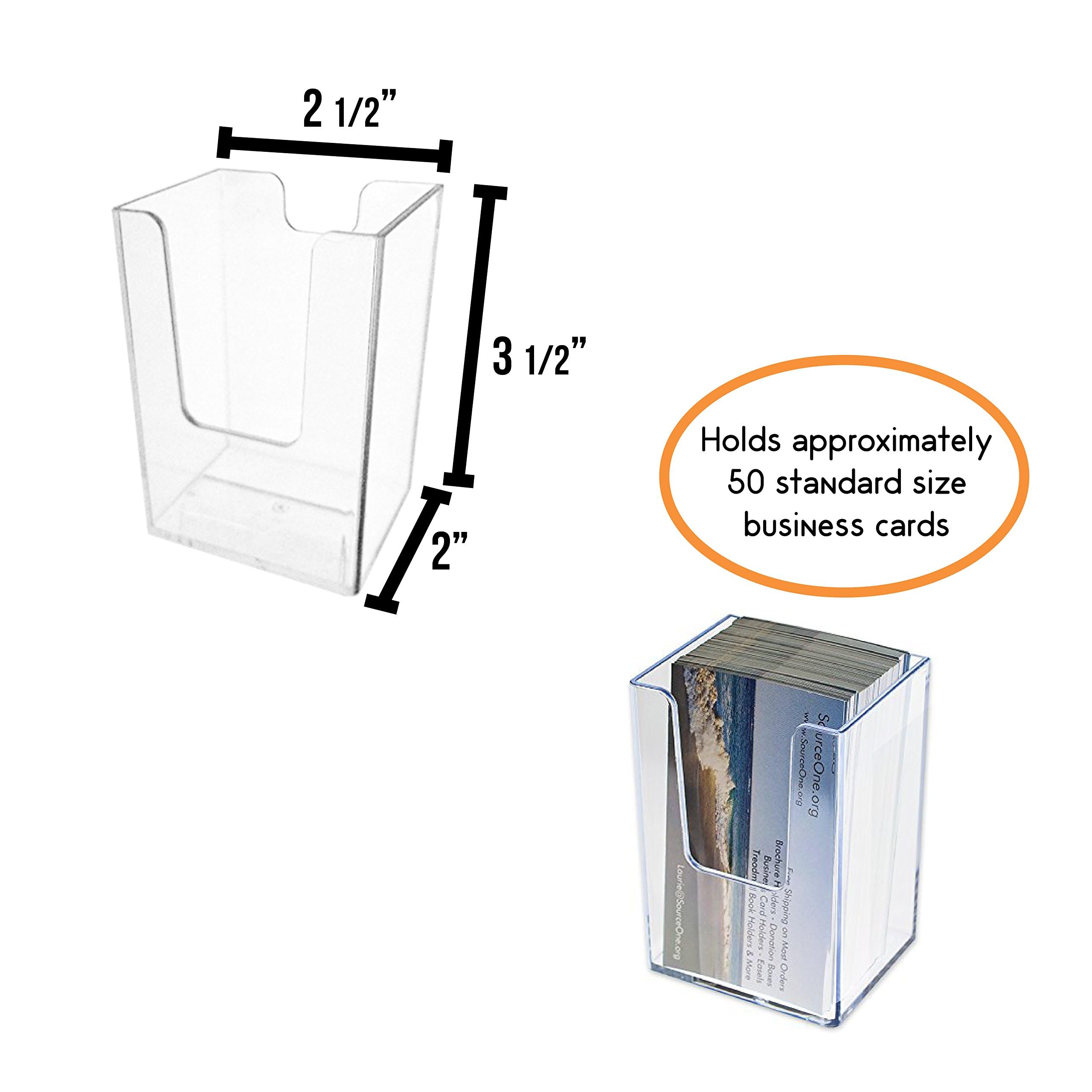 Sourceone Premium (10 pezzi) verticale porta biglietti da visita trasparente