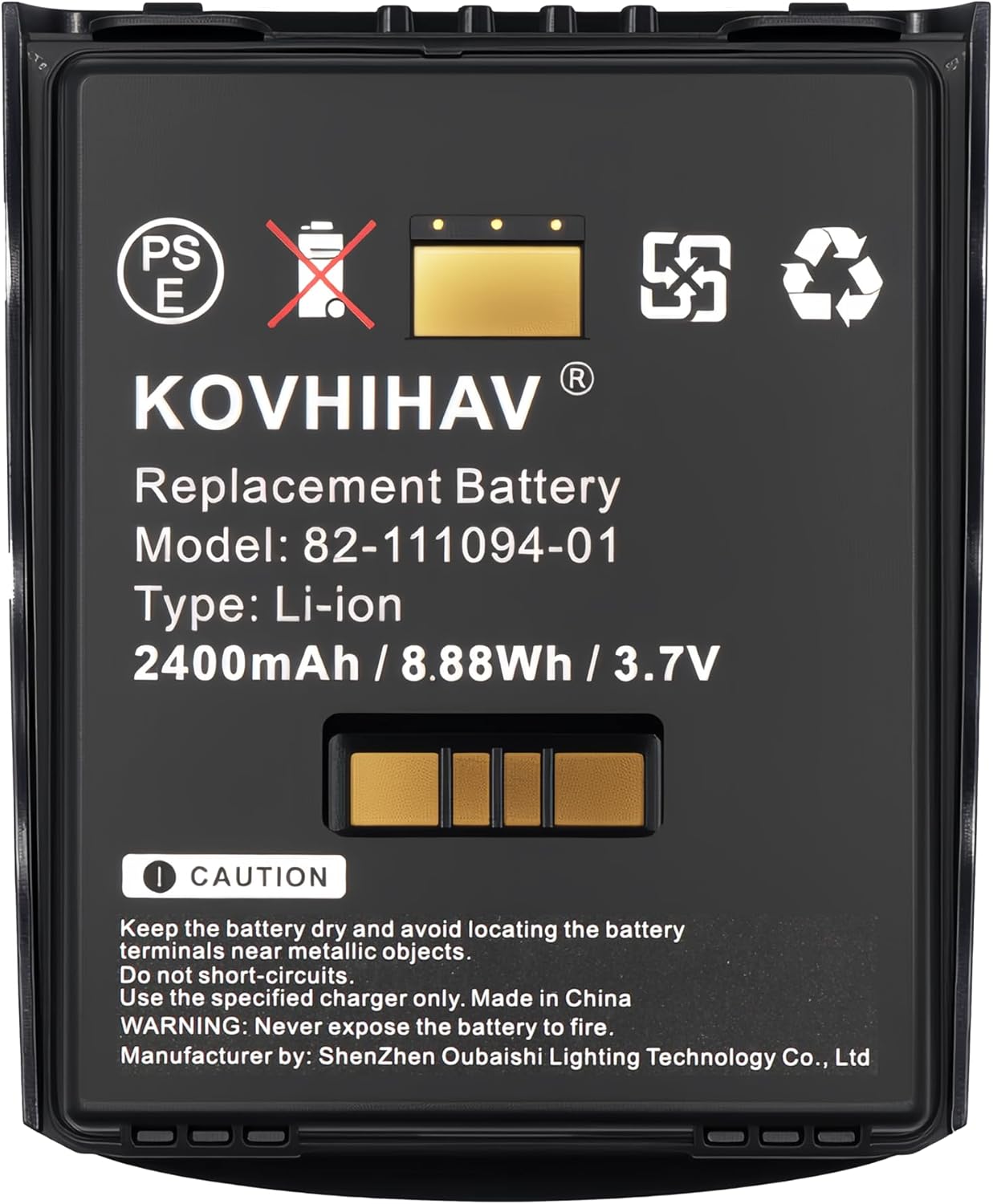 Replacement Battery for Zebra/Motorola/Symbol MC55 MC55A MC56 MC65 MC67 MC5590 MC55A0 MC5574 82-111094-01 2400mAh/3.7V