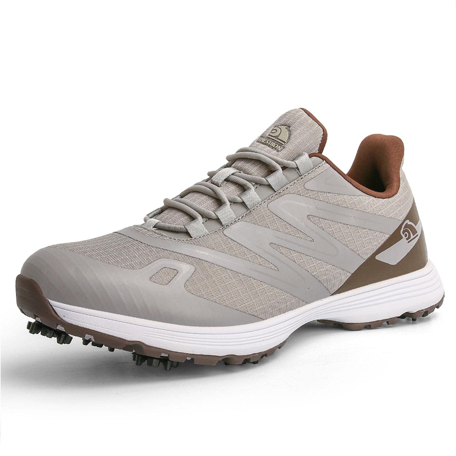 Heren leren golfschoen Professionele spikes golfsneakers