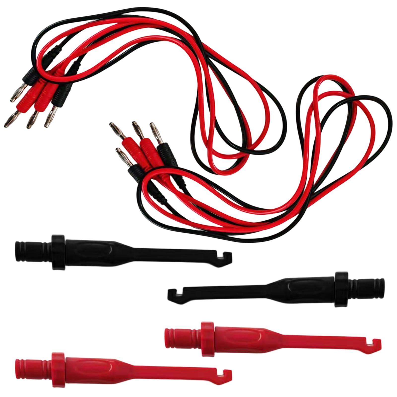 Rgybao 2 Set Electric Wire Piercing Probe Clip 4Mm Banana Plug Insulation Puncture Probes Auto Leads Multimeter Leads Automotive Probe