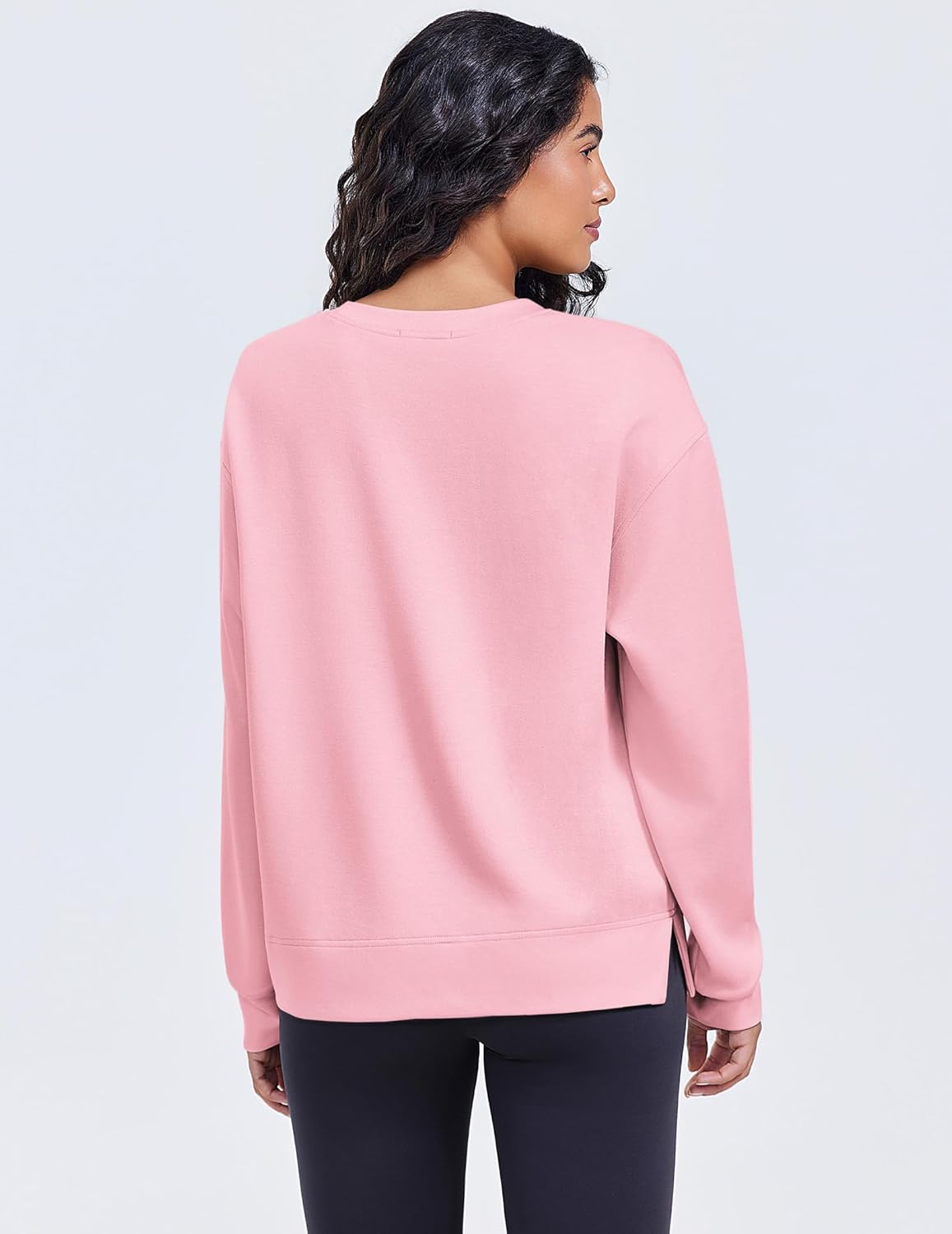 PINSPARK Soft Crewneck Sweatshirt for Women Long Sleeve Lightweight Pullover Yoga Casual Sweatshirts - Image 2