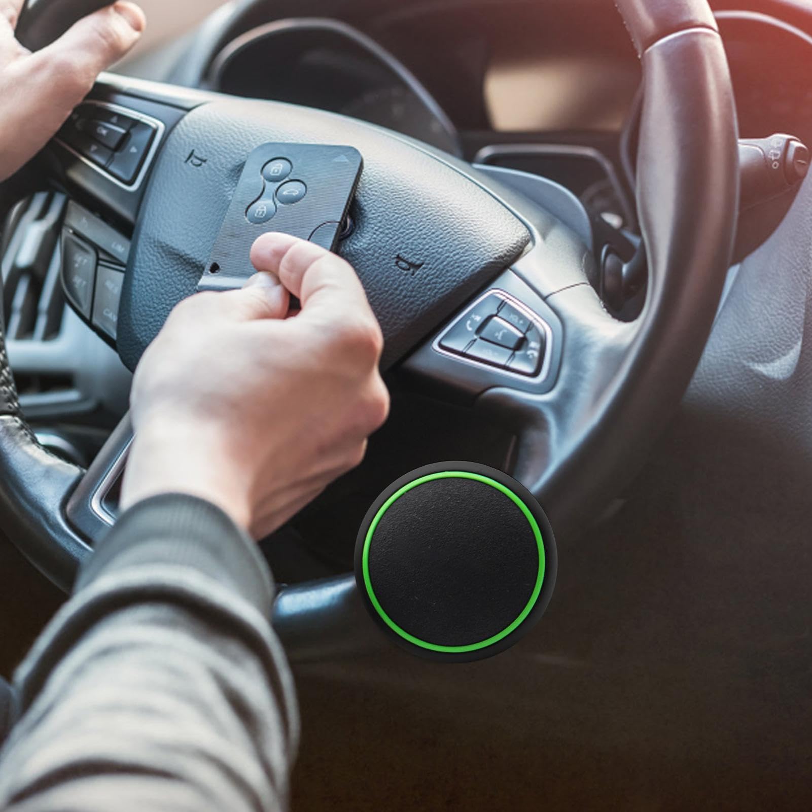 Volante giratorio - botón del volante | Accesorios para automóviles Camiones de tractor Barcos Coches de golf, Facilitar la maniobra, Fácil instalación No requiere herramientas