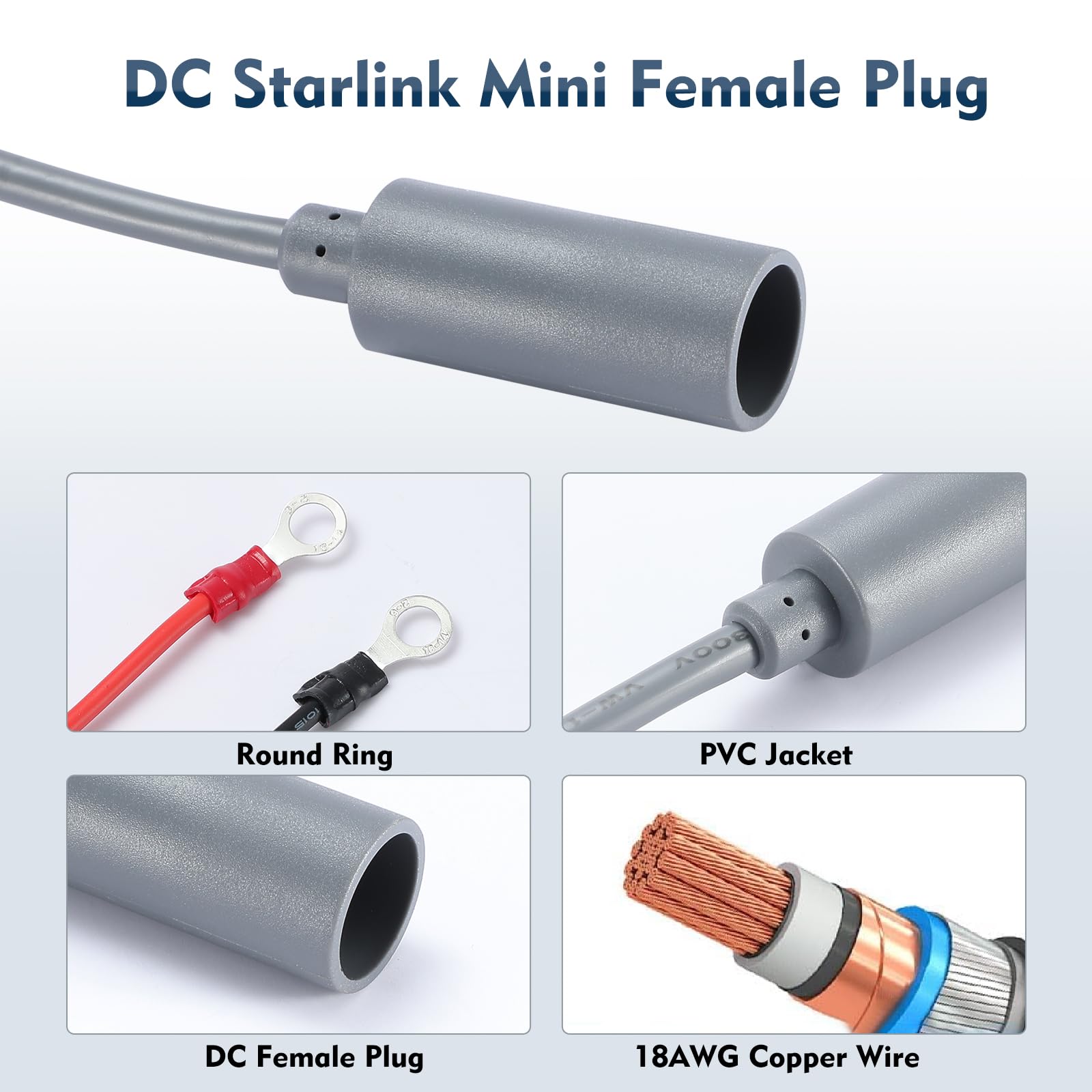 Adaptador Starlink Mini 12/24V a 30V 3.5A Boost con Enchufe Hembra | Convertidor elevador DC-DC para autocaravanas, embarcaciones y sistemas fuera de la red