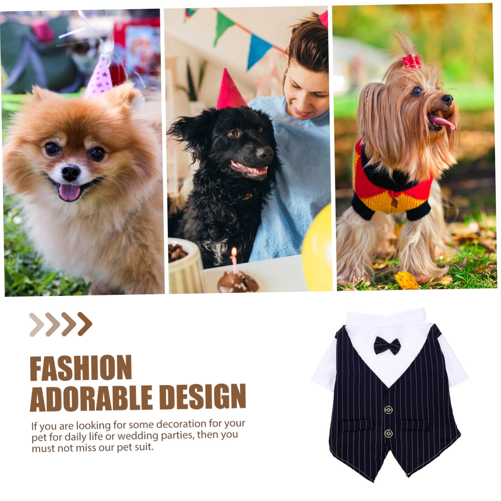 BESPORTBLE 5piezas Disfraz Formal para Mascotas Diseño Chic y Material Transpirable Ropa De Boda para Perros y Gatos para Eventos Especiales y Fiestas