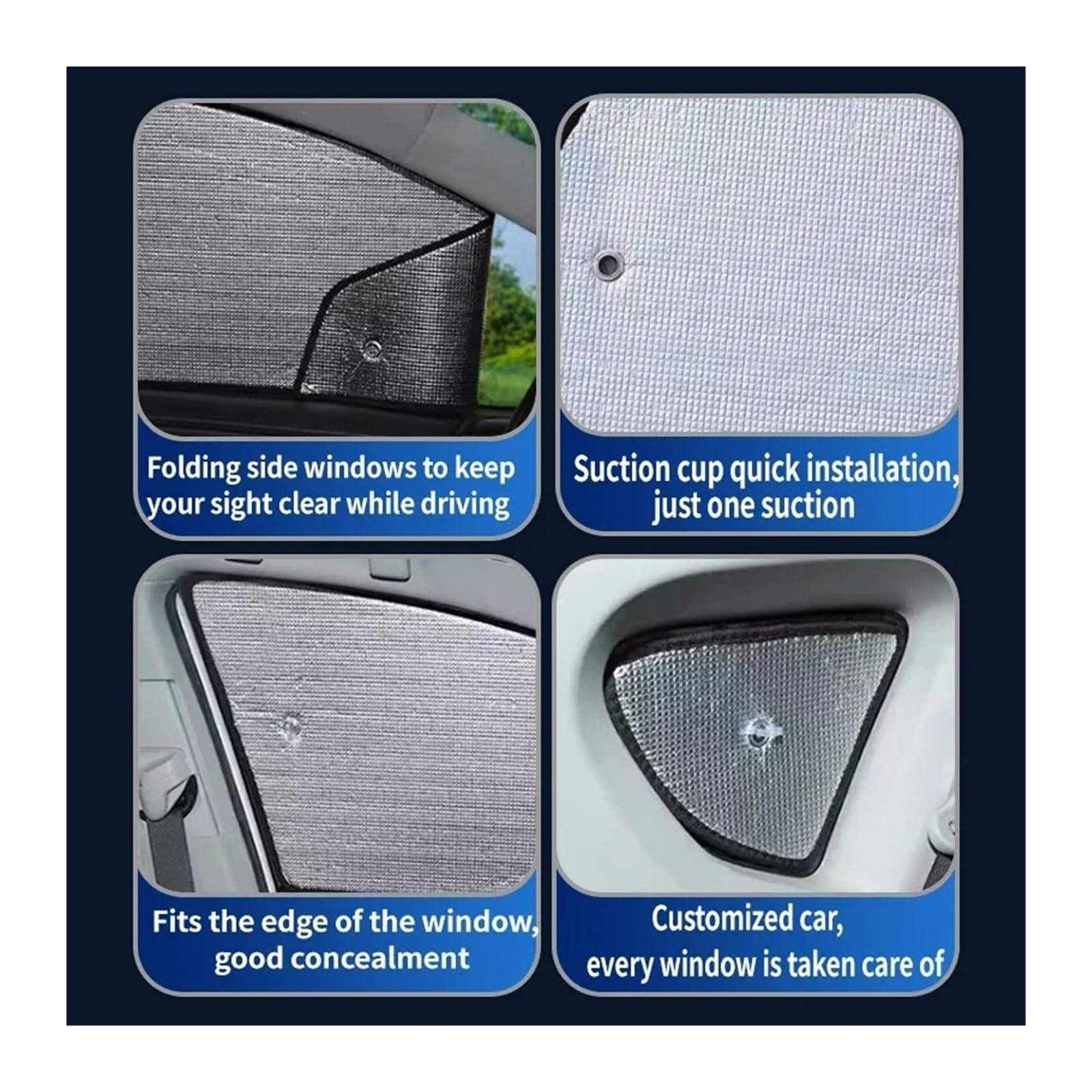 Parasol Ventanilla Coche Parasol para Toyota para Sienna XL30 2011-2020 2015 MK3 Parasol para Parabrisas Coche 8 Unidades Aislamiento Térmico Piezas Automóvil Visera Solar Parasoles(Rear 5 Pieces)