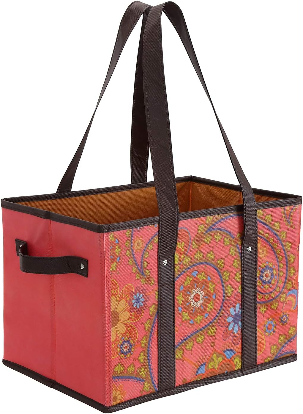 Foraineam Reusable Grocery Bags Set Durable Heavy Duty Tote Bag Collapsible Grocery Shopping Box Bag with Reinforced Bottom - Image 6