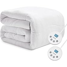 Heated Quilted Wave Mattress Pad,Queen Size Dual Control,Soft Bed Warmer,10 Heat Settings,1-12 Hours Auto-Off,Fast Heating,ETL Certified,Machine Washable,Fit Up to 18" Deep Pocket,60"x80"