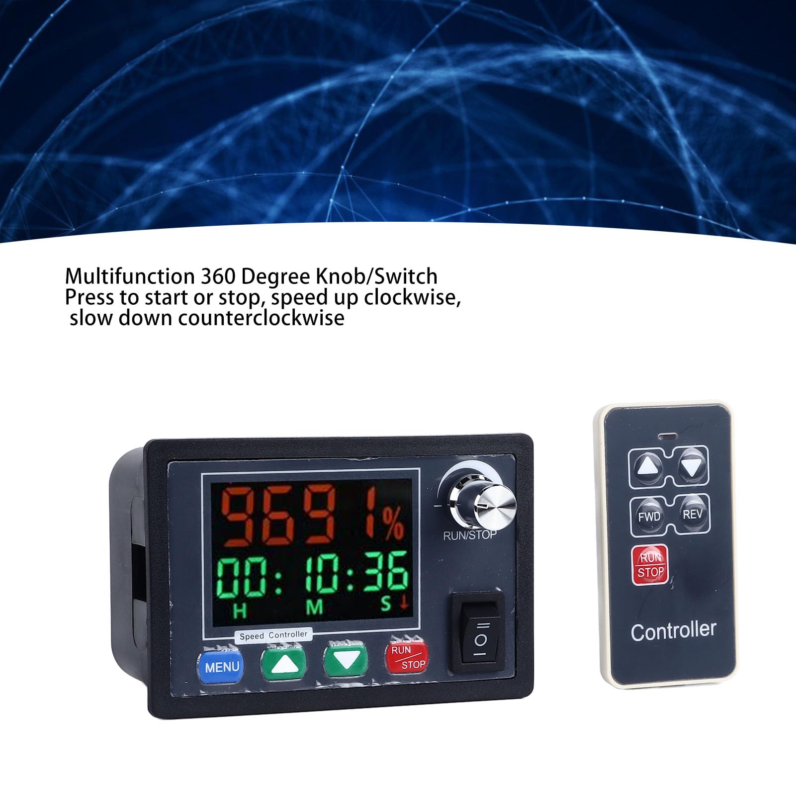 Motore DC Controllo Velocità con Telecomando Wireless, 10-55V 40A