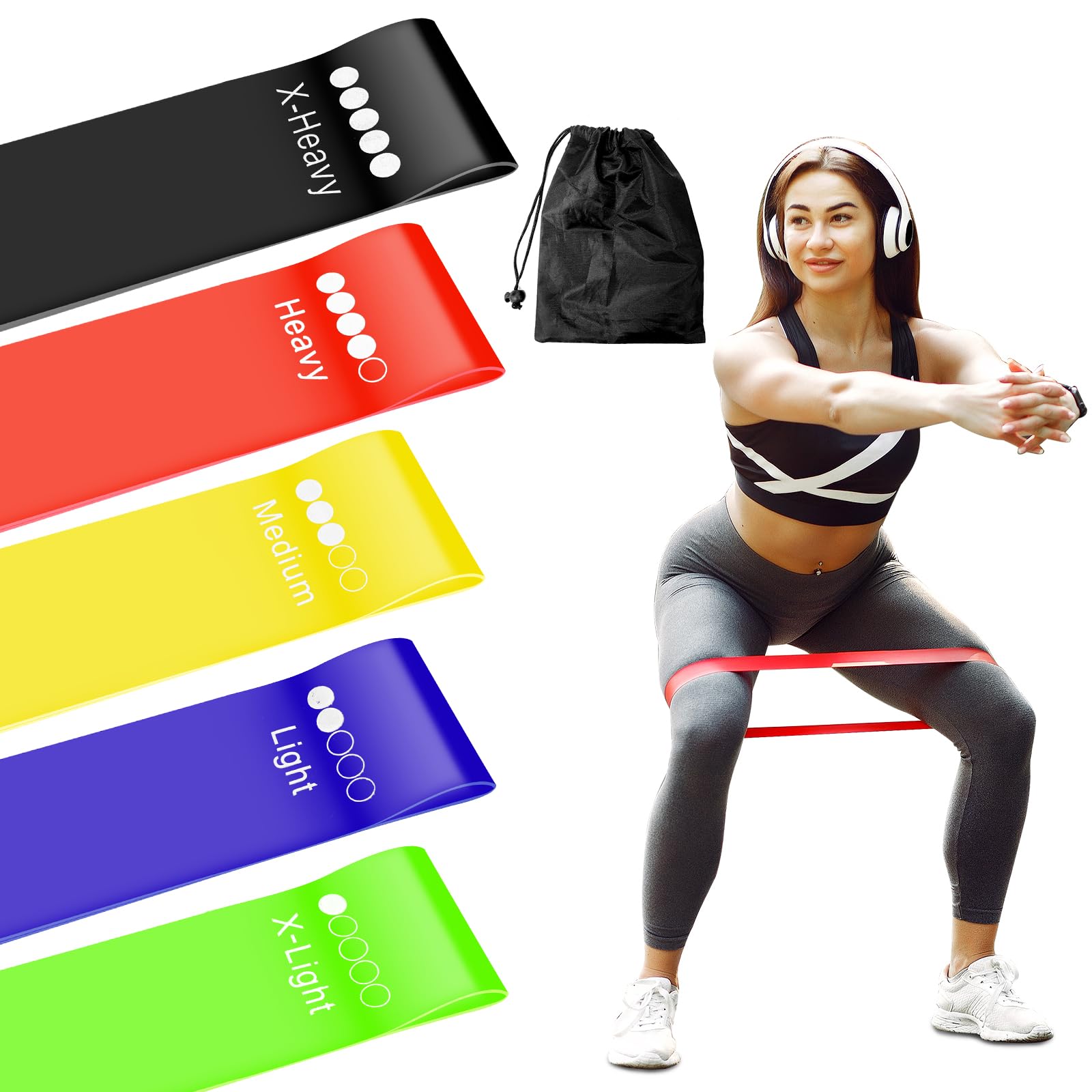 KEEPOW Resistance Bands 5 Different Levels Set Mini Loop Hip Band Toning Exercise Band for Gym Booty Latex Thera Band Theraband for Fitness Men Women (B0CTXYR7XW) Amazon Price History, Amazon Price Tracker