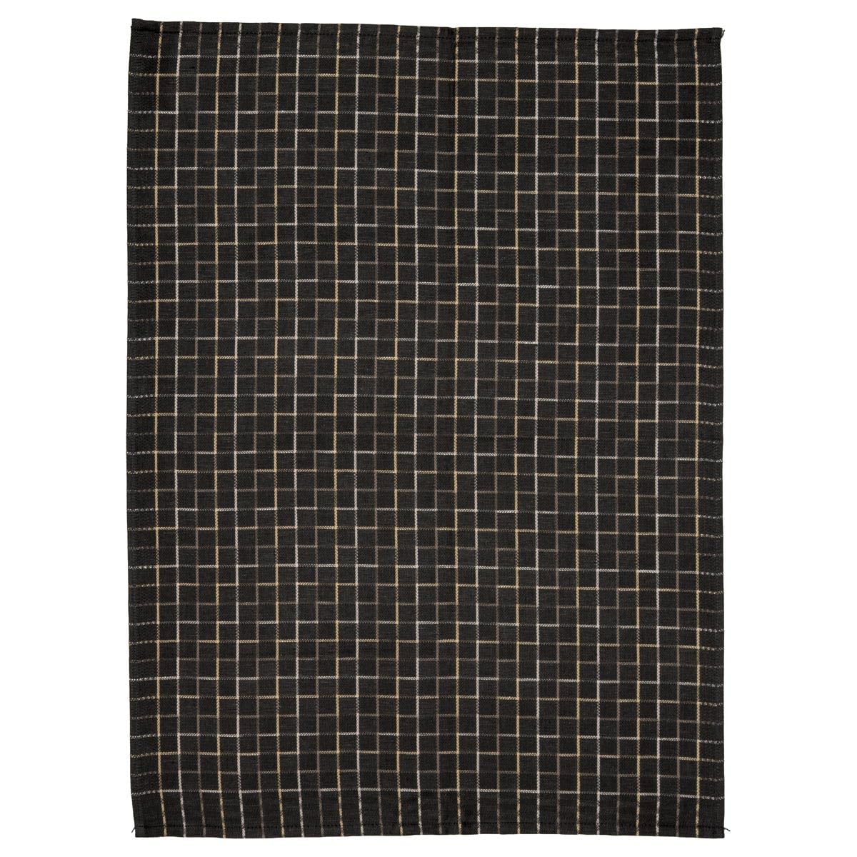 Ross 5er Set Geschirrtücher Halbleinen – 50x70 cm, Zwirn, Saugstark & Schnelltrocknend, Klassisches Treppen Karofond Design, 50% Baumwolle & Leinen – Stilvolle und Langlebige Küchentücher (Anthrazit)