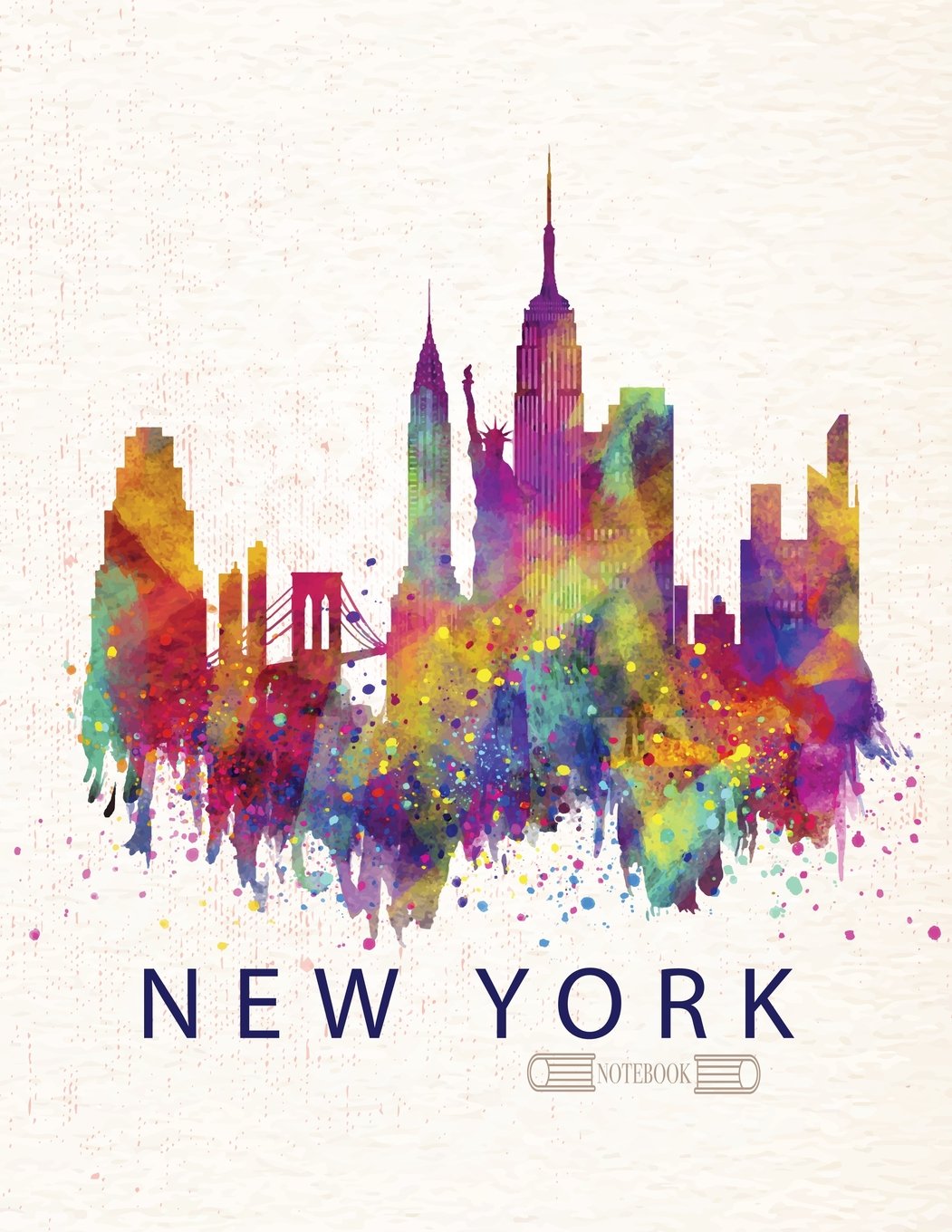 Notebook: New York cover and Dot pages, Extra large (8.5 x 11) inches, 110 pages, notebooks and journals: Volume 1 (New York notebook,with Dot pages, Extra large (8.5 x 11) inches, 110 pages)