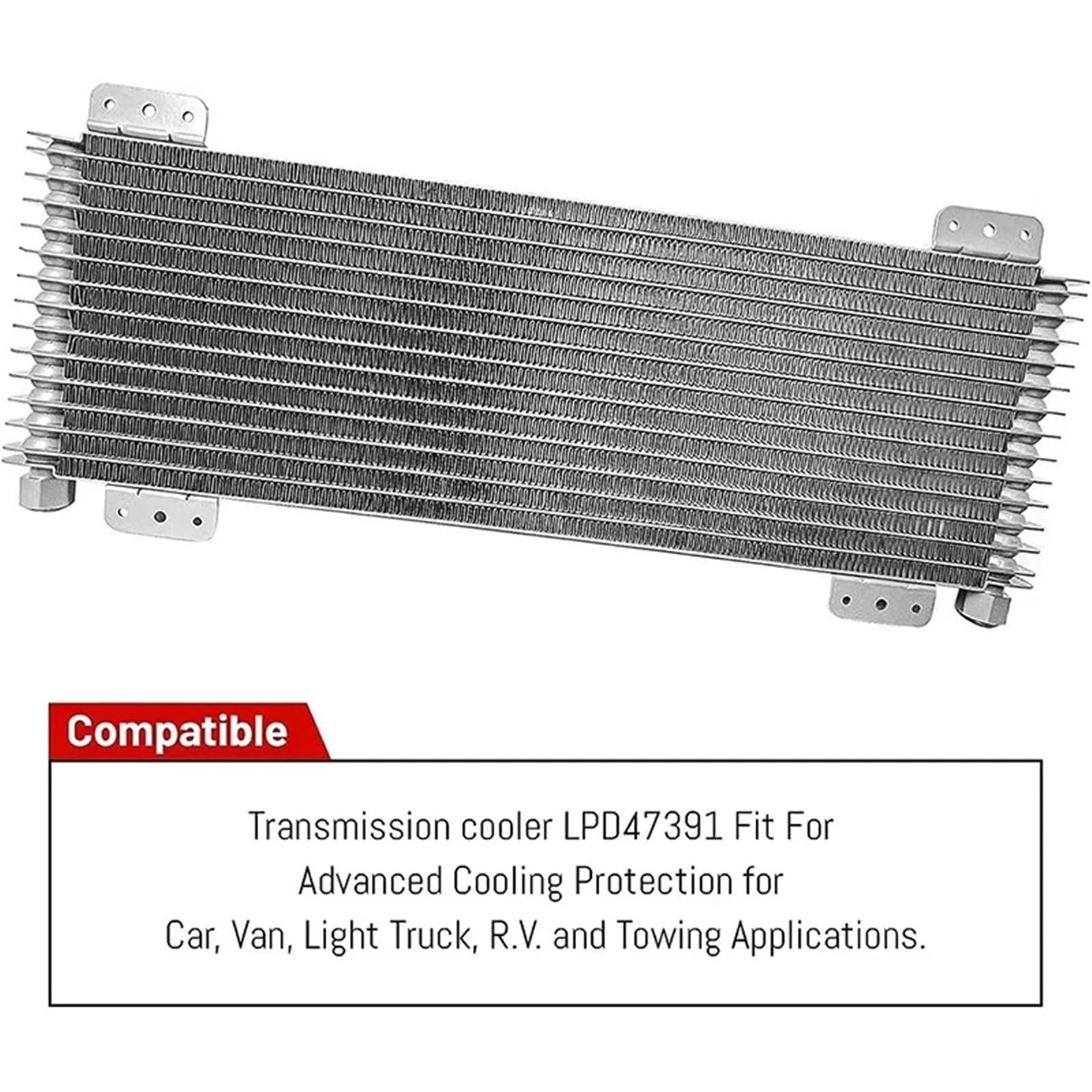 KWEZ Refroidisseur de Transmission Refroidisseur d'huile de boîte de Vitesses en Alliage d'aluminium 329, radiateur de Refroidisseur d'huile Moteur pour boîte de Vitesses