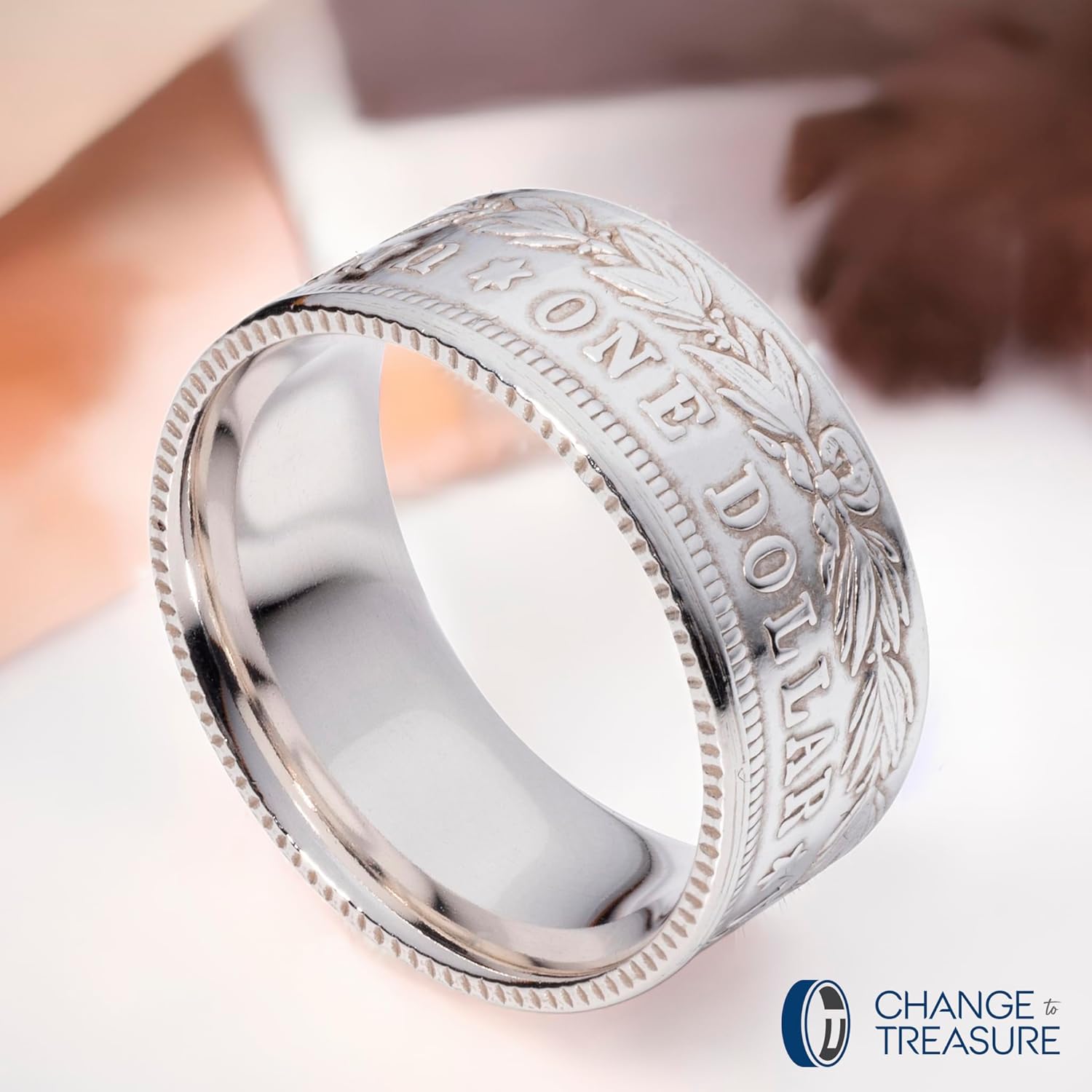 Handcrafted Morgan Silver Dollar Ring | Comfort Fit Unique Wedding Band | Silver Coin Ring