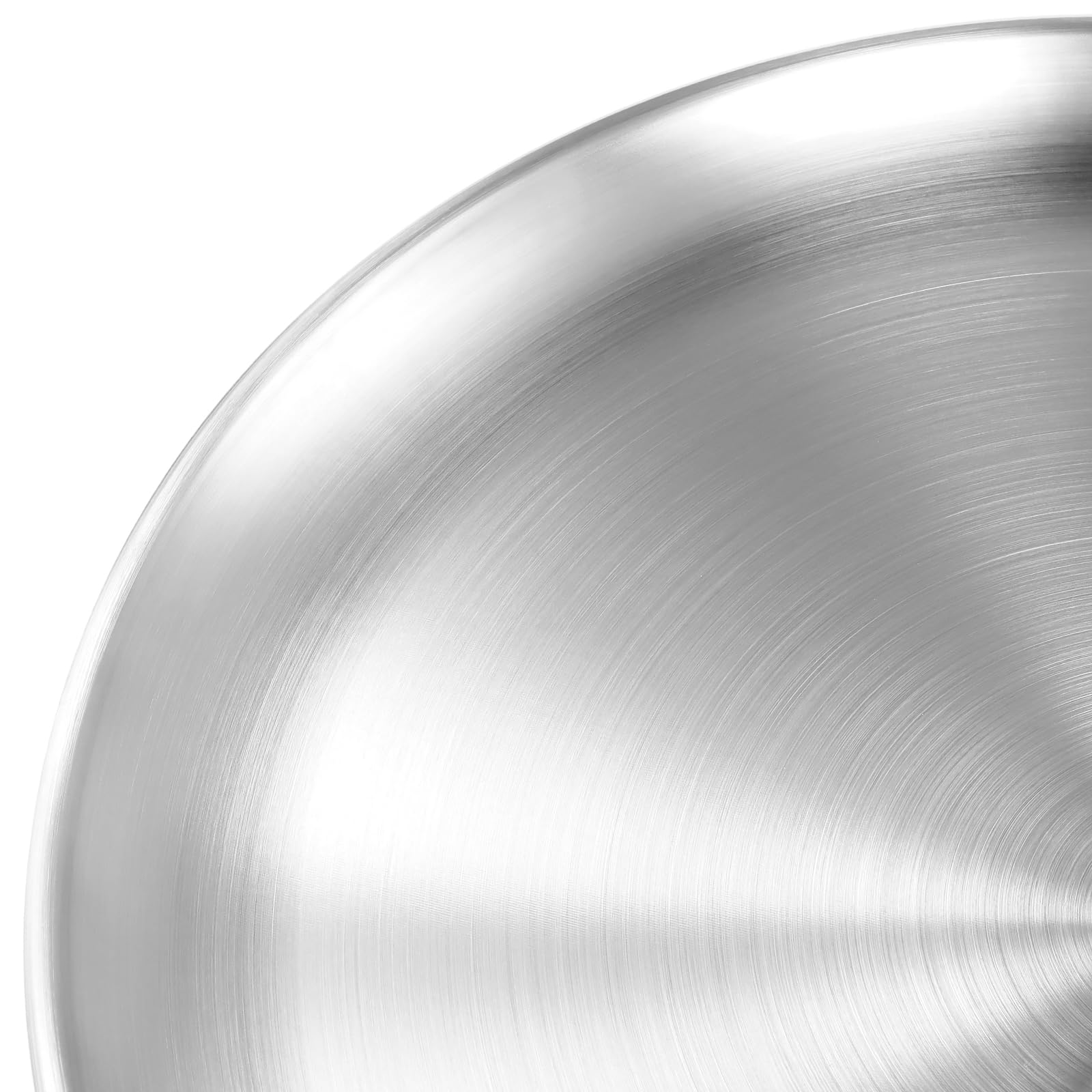 Lot de 3 assiettes plaques à pizza rondes argentées en acier inoxydable de 30 cm pour contenir des desserts, des gâteaux, des fruits, des biscuits, de la viande
