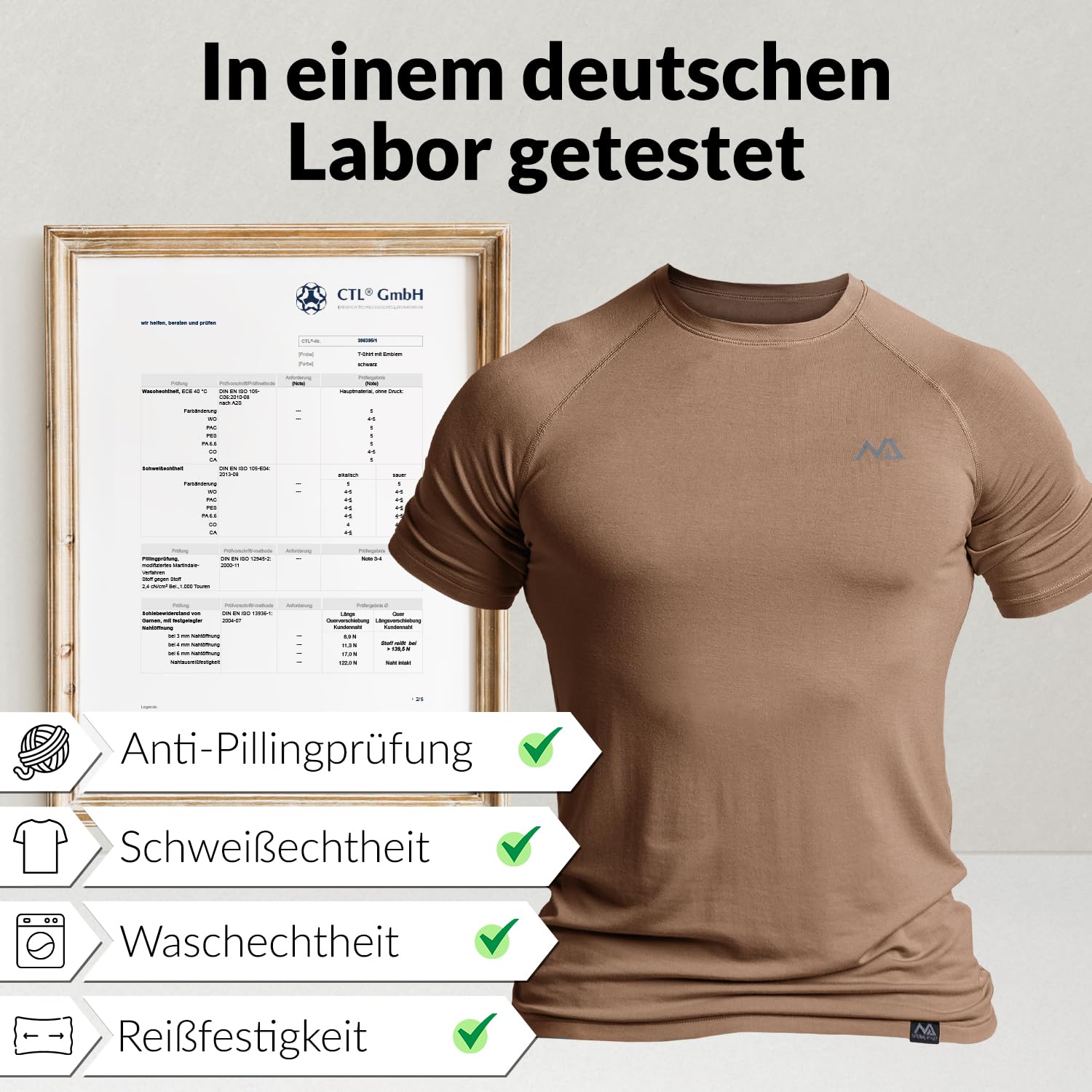 Natural Athlet Slim-Fit Fitness Tshirt für Herren - Langes schnelltrocknendes Gym T-Shirt - Bodybuilding, Krafttaining und Sport