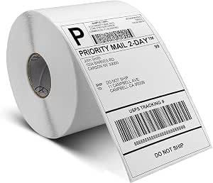 4x6 Thermal Labels, Shipping Address Labels (Pack of 500 4x6 Roll ...