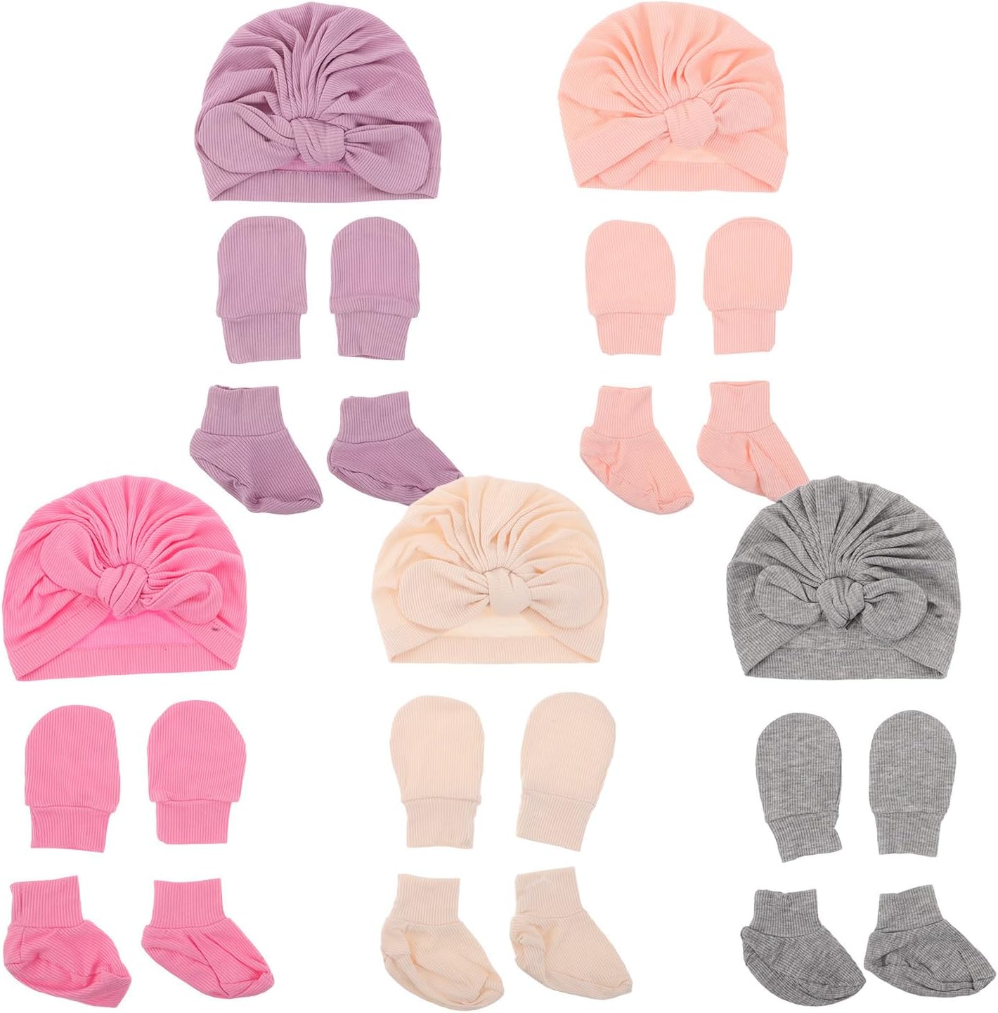 Hat, Mitten, and Sock Set for Boys, Soft Cotton Material with Anti-scratch Design, Keeps Warm and Comfortable for Occasions in Colder Seasons