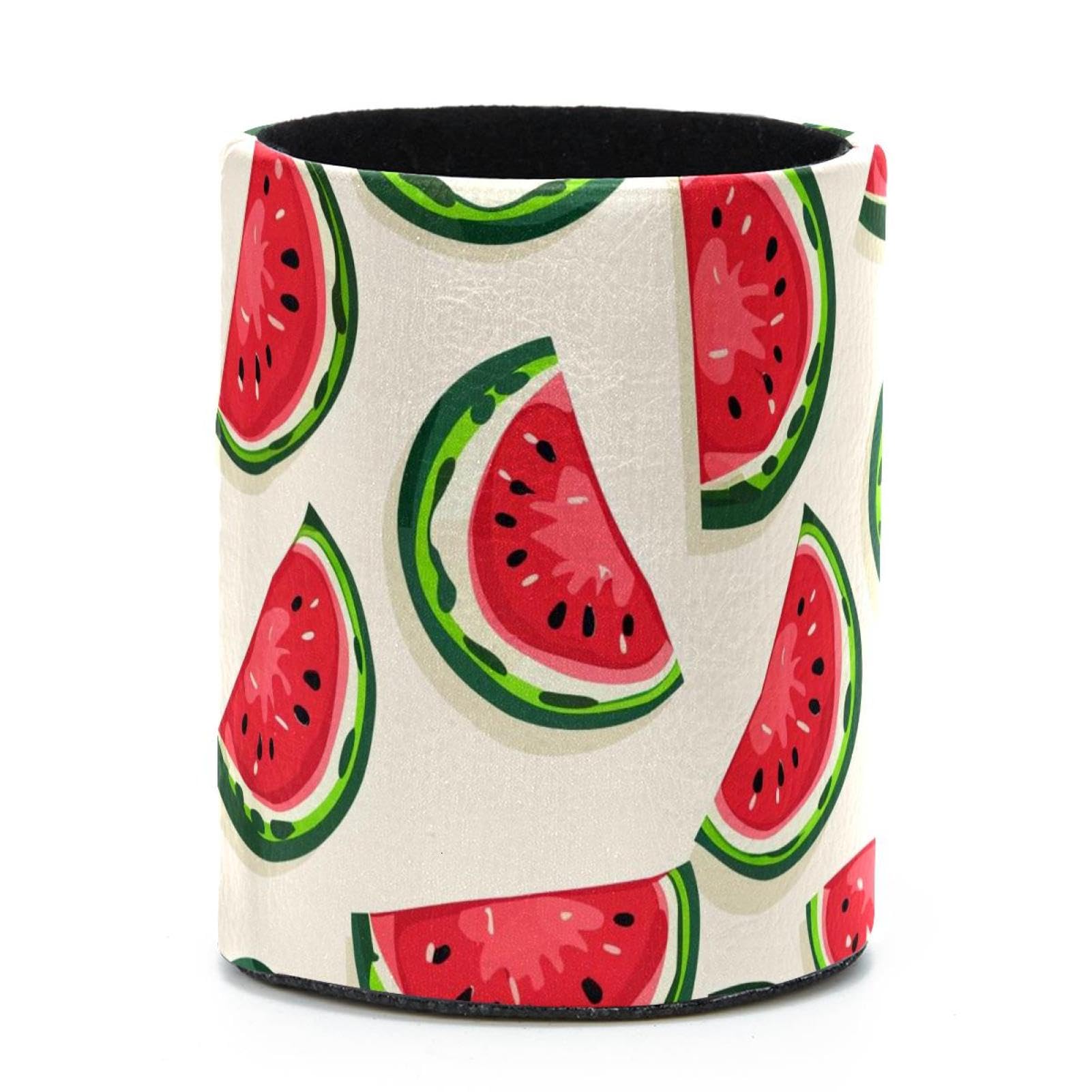 VAPOKF Round Pencil Holders for Desk, Watermelon Pen Holders Pen Pot Makeup Brushes Storage Desktop Stationery Supplies Organiser for Home Office