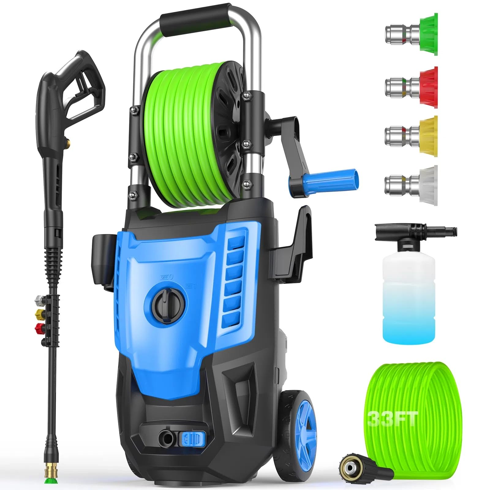 2026 Electric Pressure Washer 4800 PSI 4.0GPM High Power Washer with 33ft Hose R...