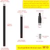 Extensiones roscadas M10 para artefactos de iluminación, varillas y kits de adaptador para techo inclinado de 180 grados para lámparas colgantes, iluminación de isla, candelabros (negro) 3