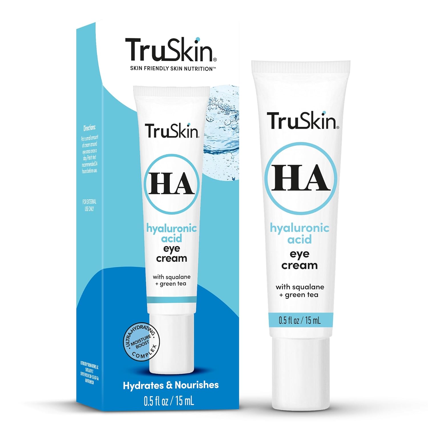 TruSkin Eye Cream for a Hydrated, Brighter-Looking Eye Area - Improve Appearance of Dark Circles & Puffiness - Hyaluronic Acid, Squalane, Green Tea - Under Eye Cream for Women, 0.5 fl oz - Image 4