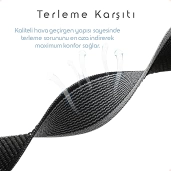 Rongep [Hook Loop] Huawei Watch Fit 5/Fit 5 Pro/Fit 4/Fit 4 Pro/Fit 3 ile Uyumlu Kordon Cırt Cırt Tasarım Fit 5 Kordon Nefes Alabilen Terletmeyen Kumaşlı Huawei Fit 5 Pro Kordonu