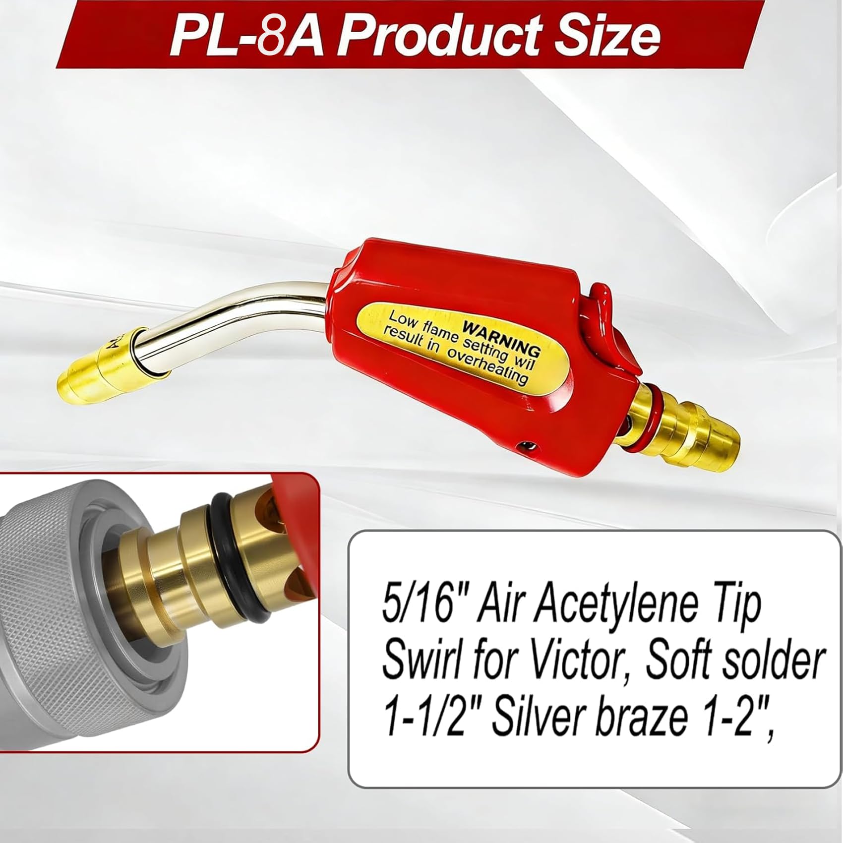 0386-0819 PL-8A Self Lighting turbo Torch Tips for Welding/Brazing