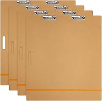 Lincia 4-Pack 23x26 Inch Artist Sketch Boards with Clips, Handle & Rubber Band - Large Portable Drawing Clipboards for Students & Artists