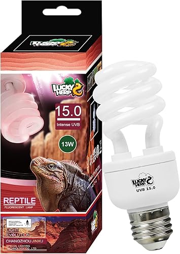 Miniatura 28 de LUCKY HERP Reptil UVA UVB Light 5.0 13W Lámpara de terrario tropical fluorescente compacta