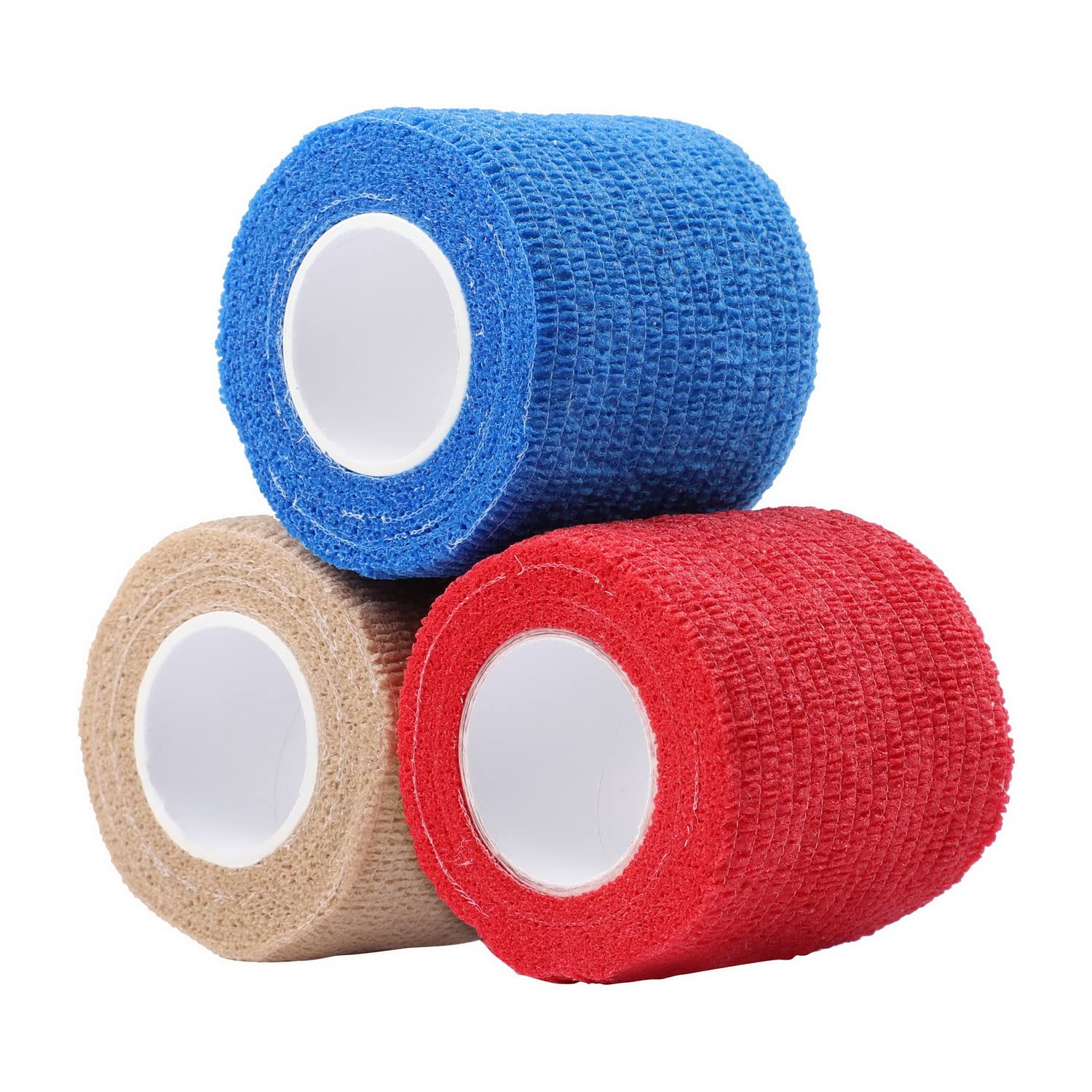 Buy 3 Rolls Cohesive Bandage, 5cm x 4.5m Self Adhesive Bandage Finger
