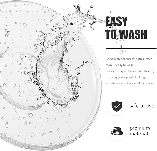 Miniatura 4 de jojofuny 2 platos de canapé de vidrio transparente, platillos redondos, platos de vidrio pequeños para servicio de galletas, aperitivos, frutas,