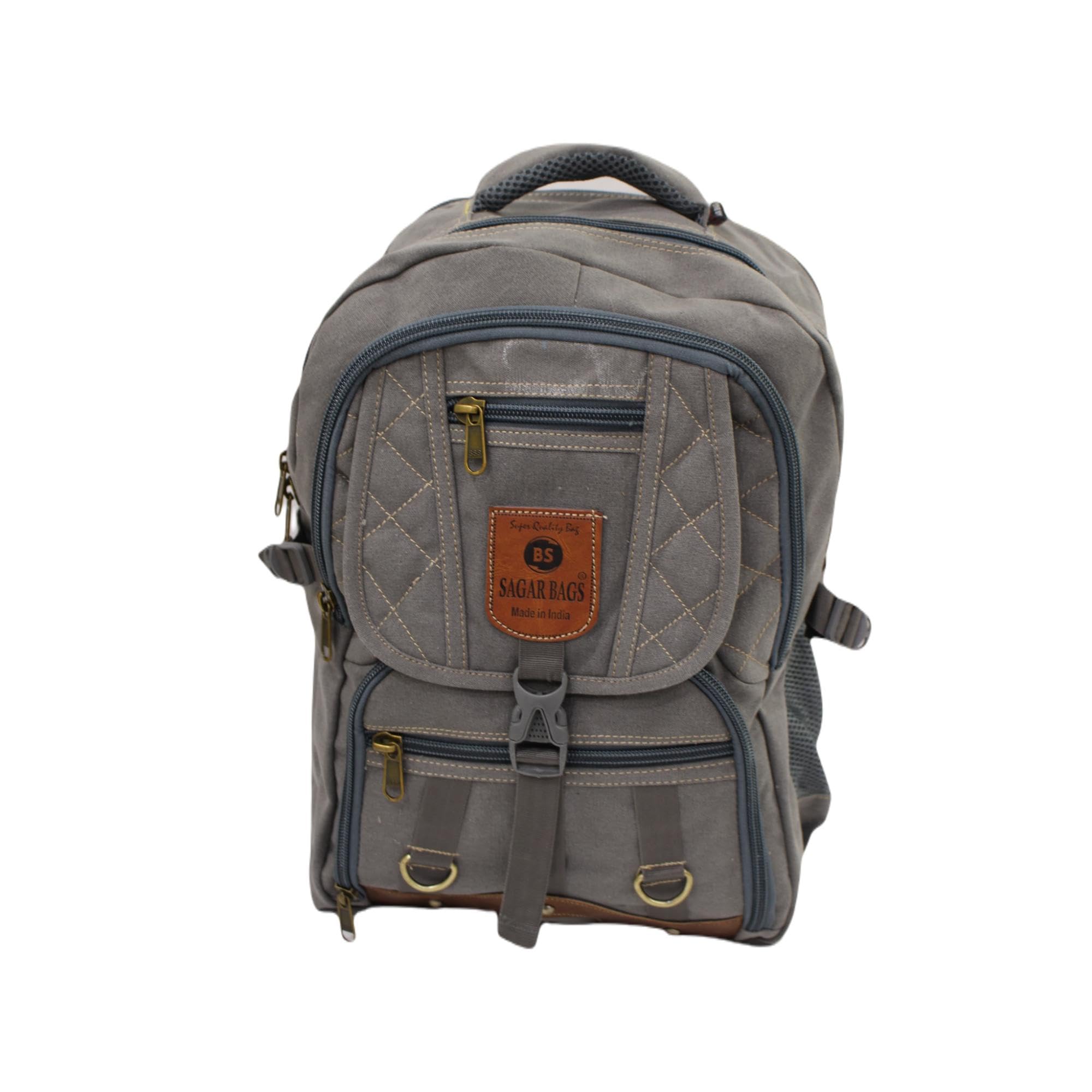 Canvas Travel Daypack Drawstring Backpack Flip Bag Retro Laptop Bag for Men Women-image-26