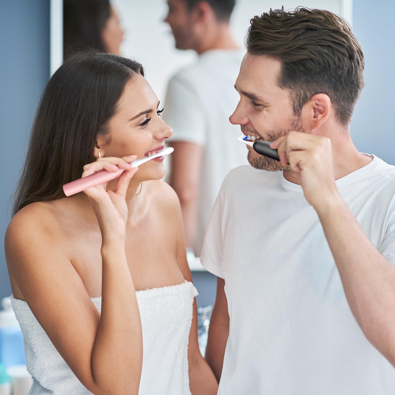 Ersatz-Zahnbürstenköpfe für Philips Sonicare – 16 Stück, weiche, sanfte Borsten, kompatibel mit den meisten Sonicare Click-On elektrischen Zahnbürsten, Weiß