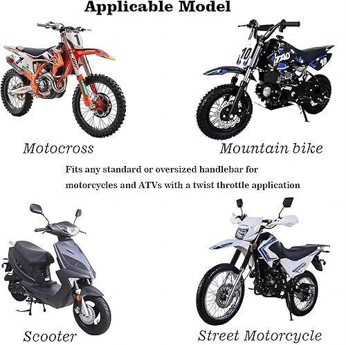 Miniatura 5 de Agarres universales para manillar de motocicleta de 78 pulgadas, 0.827 in, 0.945 in para SX EXC KX CRF KLX WR YZ XR (amarillo + pato amarillo)